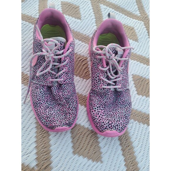 NIKE ROSHE RUN PRINT POLKA DOT 599432 005 SZ 6 WOLF GRAY VIOLET - Picture 6 of 15